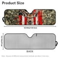 thumbnail image 5 of Uorisanigo Foldable Windshield Sun Shade 1 Piece Car Sunshade for Jeep Wrangler JL JLU 2018-2025 / Jeep Gladiator 2020-2025, Camo American Flag Deer Hunter, Keep Vehicle Cool, 5 of 7