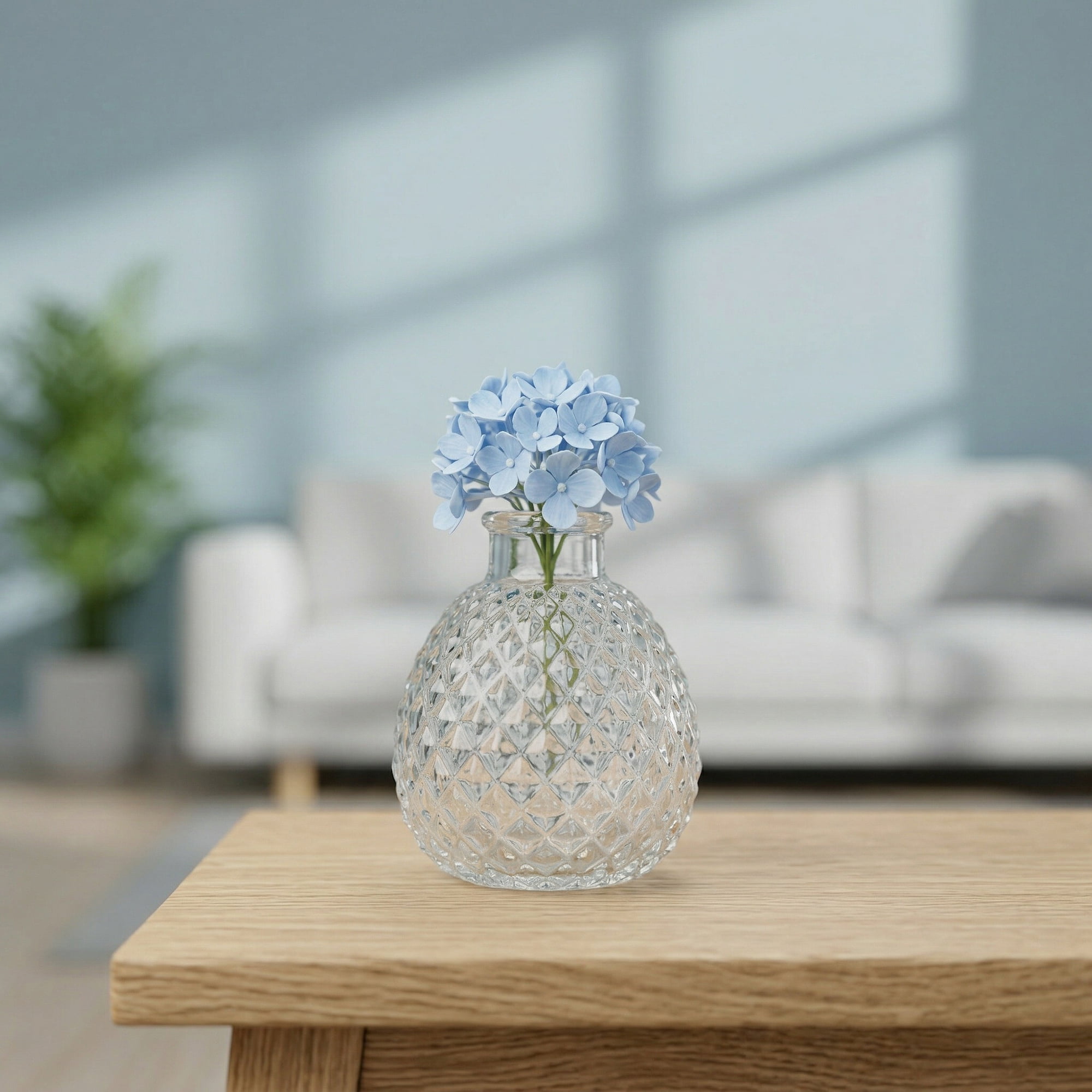 Unique Bargains Glass Bud Vases Set for Small Flower Vases Clear 2.8"L x 2.8"W x 3.3"H