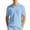Light Blue, variant on Men's Waffle Knit Polo Shirt Short Sleeve Collared Casual T-Shirt Comfortable & Breathable For Summer Daily Wear Stylish Tops,Black,L
