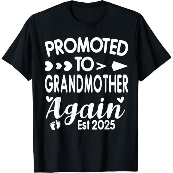 Soon to Be Grandma Again Promoted to Grandmother Again Est T-Shirt