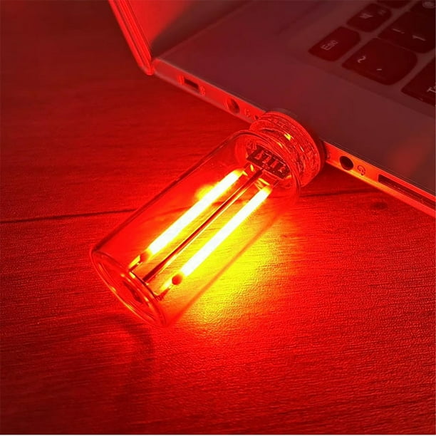 Luces de noche USB Luz de noche táctil Lámpara de vehículo de noche con control táctil Cerámica LED Botella de vidrio Creativas Mini luz de noche romántica