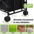 thumbnail image 4 of Folding Shopping Cart Portable Heavy Duty 360 Degree Swivel Wheels 4 Basket Medium, 4 of 7