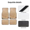 thumbnail image 4 of Pofeuu Engraved Coffee On Kraft Paper Print Car Foot Mat Set of 4 Pieces - All-Weather Full Set Floor Mats for Cars Trucks SUVs, 4 of 7