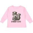 thumbnail image 3 of Inktastic Adorable Skunk 'stinkin' Cute' Graphic Boys or Girls Long Sleeve Toddler T-Shirt, 3 of 5