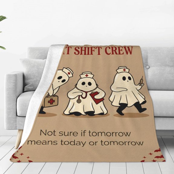 Nurse Gifts, Soft Flannel Throw Blanket for Sofa or Chair, Cozy Nurse Blanket for Relaxing at Home 50x40