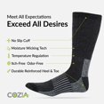 thumbnail image 3 of Calcetines de lana Cozia Merino para invierno negros ML para hombre y mujer, 3 of 6