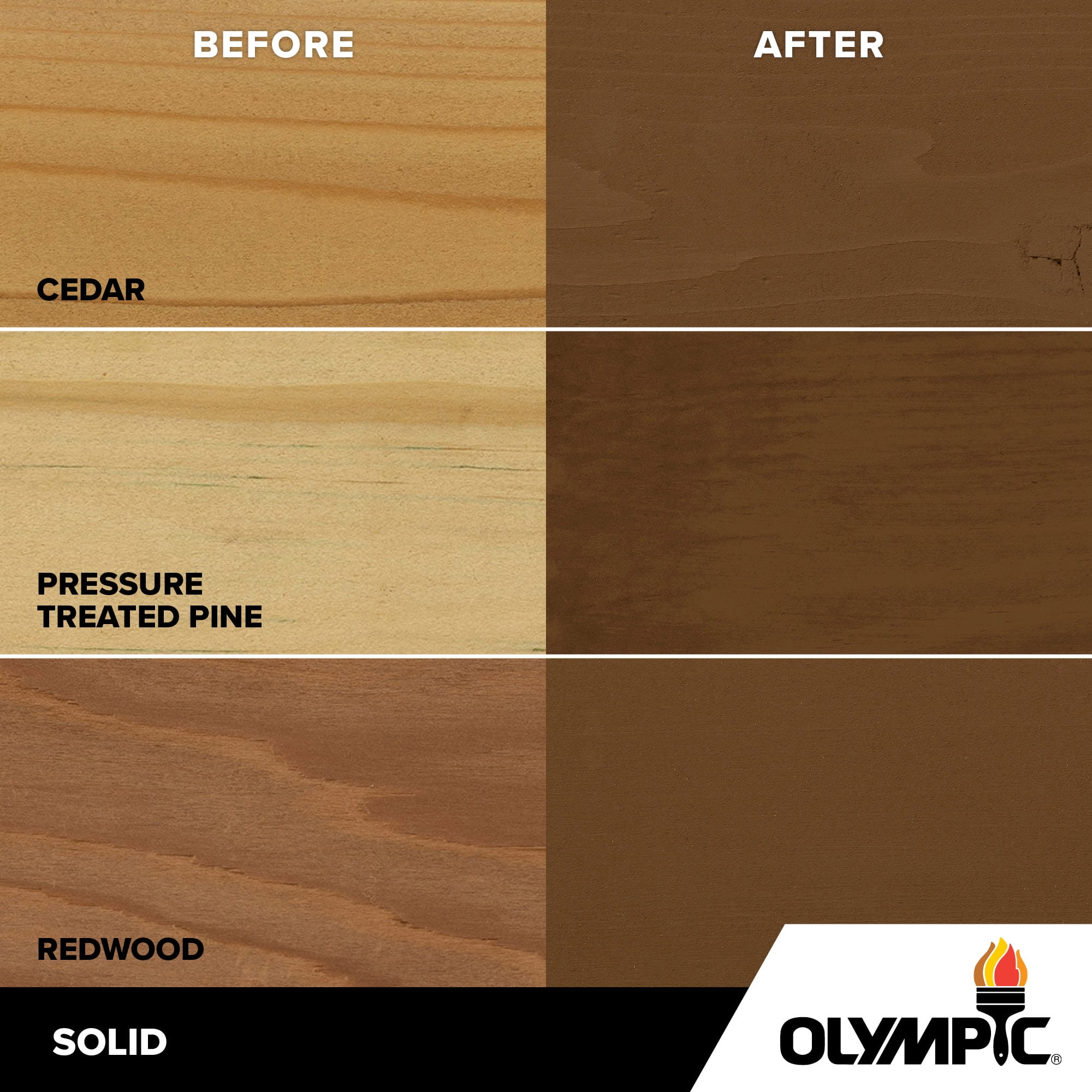 Olympic Elite 1 Gallon SC-1010 Butternut Solid Advanced Exterior Stain and Sealer in One