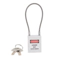 thumbnail image 4 of Stainless Steel Cable Safety Padlock Lockout Isolation Lock, 7 Lock Safety Lock Keyed Color White, 4 of 9