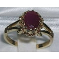 thumbnail image 2 of LBG British Made 10k Yellow Gold Natural Ruby Womens Engagement Ring - 33 size options - Size 7.75, 2 of 6
