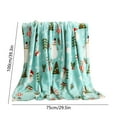 thumbnail image 4 of Cheapark Christmas Throw Blanket - Santa Claus & Tree Printed Microfiber Fleece, Soft Lightweight Decor for Couch, Sofa & Bed, Cozy Winter Holiday Accent, 4 of 7
