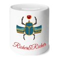 thumbnail image 1 of Egypt Red Yellow Blue Beetle Atonism Rich and Rich Bank Saving Box Coin, 1 of 1