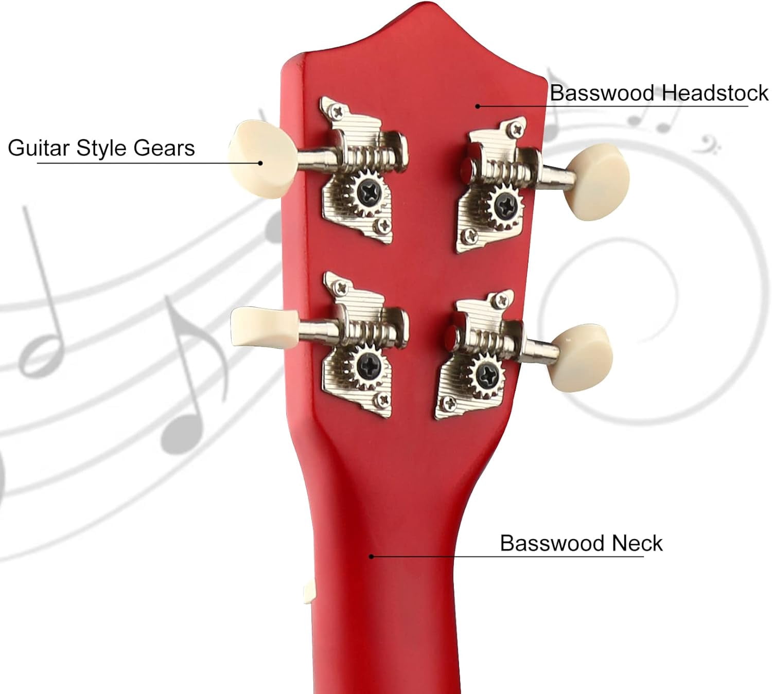 Soprano Ukulele 21 Inch Basswood Ukeleles for Beginners