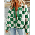 thumbnail image 6 of Jackets For Women Causal Sherpa Fall Jacket Loose Button Down Plaid Winter Coats, 6 of 6