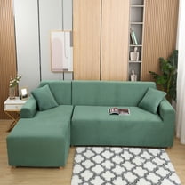 Eurhowing Sectional Couch Covers L-Shaped Sofa Covers, Velvet Super Stretch 2Pcs Sofa Slipcovers for 3   3 Seaters, Softness Corner Couch Cover, Teal