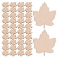 thumbnail image 1 of 100pcs Rustic Wooden Maple Leaf Craft Unfinished Wood Arts Slices Valentine Decoration, 1 of 8