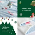 thumbnail image 2 of Christmas Throw Blanket - Soft Sherpa Fleece Blue Blanket 50x60 Inches with Dancing Snowman Print - Fluffy Cozy Throw Blanket for Couch or Bed, Classic Christmas Decor for Kids & Family, 2 of 4
