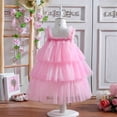 thumbnail image 2 of adviicd Robes de Princesse pour Filles Robe Maxi Manches Courtes Décontractée Vacances avec Poches Rose,C, 2 of 5