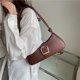 thumbnail image 4 of Bolsos de moda para mujer bolso de mano hebilla de cuero PU con cierre de cremallera, 4 of 9