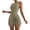 Khaki, variant on Womens High Neck Tennis Dress Sleeveless Wrap Skirt Built in Shorts Golf Athletic Dress Workout Rompers Khaki
