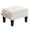 Cream White, variant on Foot Stool Ottoman with Legs - Linen-Look Fabric, 330 lb Capacity, Hidden Storage, for Living Room/Bedroom, Ink Black