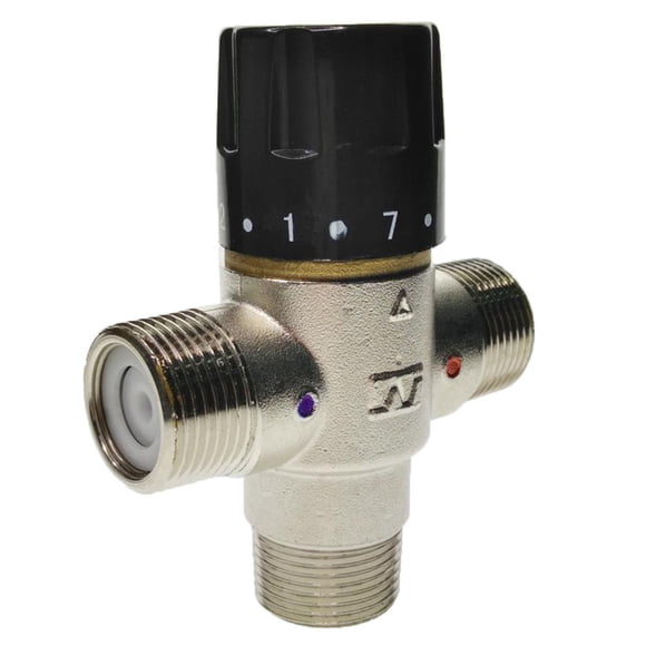 Válvula mezcladora termostática para ajustar la temperatura del agua. DN20 Hombre