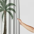 thumbnail image 3 of Orinice Palm Tree Shower Curtain Set Tropical Plant Botanical Bathroom Sets Shower Curtain with 12 Hooks Wild Nature Theme Bathroom Decor with Rugs Bath Accessories with Mats Toilet Lid Cover 69x72, 3 of 7