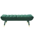 thumbnail image 5 of Modway Guess Channel Tufted Performance Velvet Accent Bench in Green, 5 of 7
