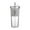 Grey, variant on pdqouc Acrylic Travel Tumbler with Lid, Straw and Straw Cover Premium Insulated Double Wall Plastic Reusable Cups Clear/ High Temperature Resistance Household Party Use