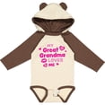 thumbnail image 3 of Inktastic Valentine's Day My Great Grandma Loves Me Hearts and Lips Boys or Girls Long Sleeve Baby Bodysuit, 3 of 5