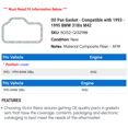 thumbnail image 2 of Oil Pan Gasket - Compatible with 1993 - 1995 BMW 318is M42 1994, 2 of 2