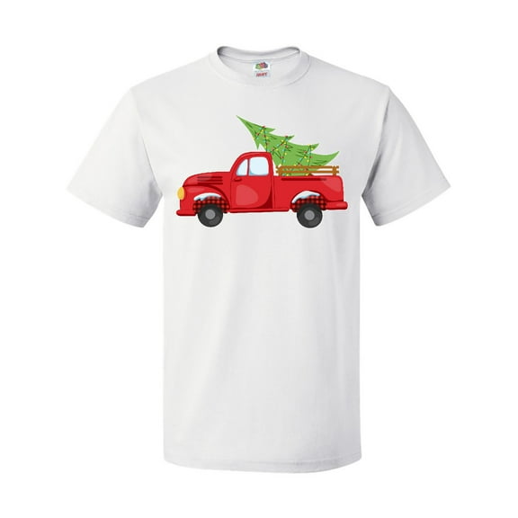 Inktastic Christmas Vintage Truck with Christmas Tree T-Shirt