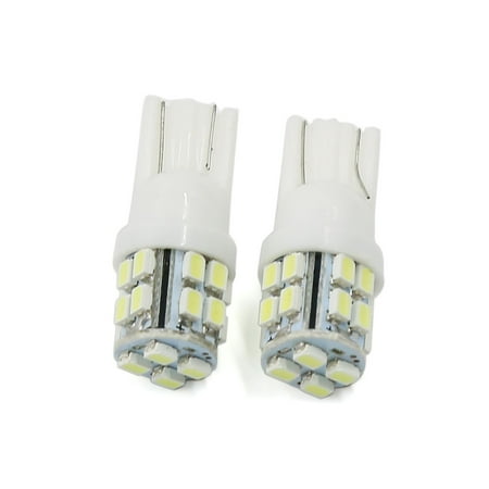Unique Bargains 2 Pcs T10 W5W 168 White 1206 SMD 30 Dashboard Wedge Light Bulbs Interior