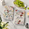 thumbnail image 3 of Bloom Flowers Leaves Spring Kitchen Towels Dish Towels, 18x26 Inch Farmhouse Summer Floral Decoration Hand Towels Set of 4, 3 of 6