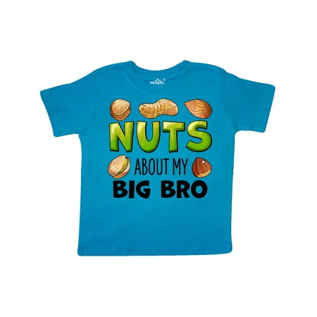 

Inktastic Nuts About My Big Bro Peanut Almond Pistachio Gift Toddler Boy or Toddler Girl T-Shirt