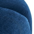 thumbnail image 5 of Christopher Knight Home Modern Round Velvet Pumpkin Ottoman, Plush Upholstered Footstool, Navy Blue, 5 of 12