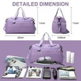 thumbnail image 3 of Gynky Travel Duffle Bag Gym Bags with Shoe Compartment Wet Pocket Waterproof for Weekender Overnight  Gym Sports Traveling Swimming Yoga Workout,  Violet, 3 of 9