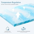 thumbnail image 2 of Mattress Topper - 3 Inch Memory Foam Mattress Topper Twin XL Cooling Gel Infusion - Ripple Blue KING - 3 Inch, 2 of 5