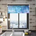 thumbnail image 2 of Starry Light Blue Sky Curtain Valances Farmhouse Design Window Treatment Decor Blackout Rod Pocket for Windows Living Room Kitchen 54" x 18", 2 of 5
