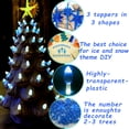 thumbnail image 3 of KonohaELF Bombillas de repuesto para árbol de Navidad de cerámica, color azul Klein, clavijas de plástico de torsión media, adornos para árbol de cerámica (87 bombillas y 3 estrellas superiores), 3 of 7