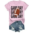 thumbnail image 1 of Charmgo Haut pour Femmes Tendance T-Shirts Jour de Match T-Shirt Imprimé 2D pour Femmes Manches Courtes Col Rond T-Shirt Mode Léger Doux Tenue Décontractée Vêtements pour Femmes Football Rose m, 1 of 4