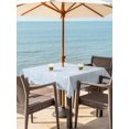 thumbnail image 3 of Outdoor Tablecloths with Umbrella Hole & Zipper, Blue Dandelion 54x54 Inch Square Tablecloths, Spring Modern Minimalist Country Flower Waterproof Table Cloth, Patio/Pool/Picnic Table Covers, 3 of 8