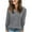 Gray, variant on Sweater Clearance Sale Women Womens Long Sleeve Shirts Casual V Neck Tunic Tops Fashion Loose Fall Sweaters
