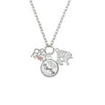 thumbnail image 2 of Delight Jewelry Silvertone Cheer Mom with Pink Heart Let Things Go Fall Zoey Charm Necklace, 28", 2 of 4