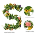 thumbnail image 4 of Dalazy Artificial Flower Garland Hanging Simulation Vine Nordic Style Wreath Table Runner Party Wedding Decoration Arch Photo, 4 of 6