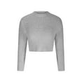 thumbnail image 5 of Dgankt Fall Sweaters Women Comfortable Casual Solid Color Long Sleeve Round-Neck Sweater,Size S-XL, 5 of 6