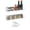 Clear, variant on Adhesive Acrylic Spice Rack with Nano Double Sided Tape Wall Mount Organizer Clear Wall Spice Rack With Shelf Ends for Kitchen Cabinet Door - 2 Pack 12‘’ Shelves