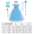 thumbnail image 4 of IBTOM CASTLE Snow Queen Frozen Princess Elsa Costumes for Girls Children Tulle Dress with Accessories Ice Princess Dress up Carnival Christmas Birthday Dress Fancy Dress Clothing, 4 of 6