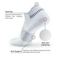 thumbnail image 4 of MONFOOT Women's and Men's Running Cushioned Silky Soft Ankle Socks, 3-Pairs (White), 4 of 6
