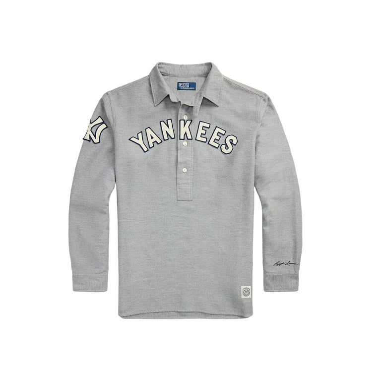 POLORALPHLAUREN×NEWYORKYANKEES Men's Polo Ralph Lauren Heather Gray New York Yankees Fielder Long