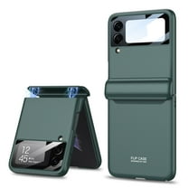 Allytech Case for Samsung Galaxy Z Flip 3 2021[5G], Galaxy Z Flip3 Case Magnetic, Back Small Screen Protector Anti-Scratch Hard PC Non-Slip Cover Case for Samsung Z Flip 3, Darkgreen